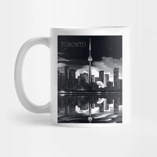 Toronto, Ontario, Canada, Black and White, Travel Print, Travel Wall Art, Travel Home Décor, Travel Gift Art Mug